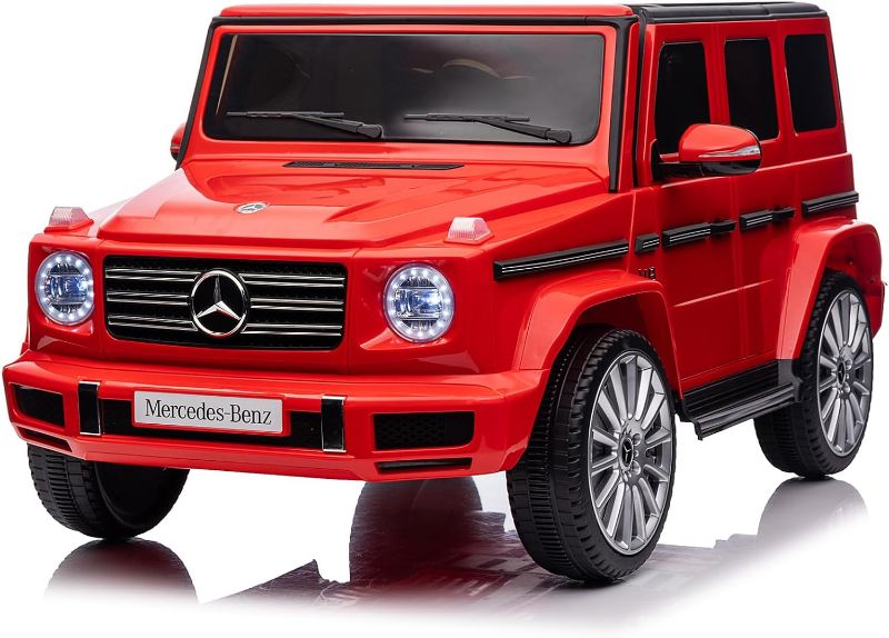 Photo 1 of (HAS SPIDERS)Hetoy 12V Kids Ride On Car, Licensed Mercedes-Benz G500 Electric Vehicles w/Parent Remote Control, 4xSpring Suspension, 3 Speeds, Rocking, LED Lights, Battery Powered Ride on Toy for Boys Girls,RED