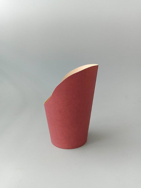 Photo 1 of 14oz Disposable Kraft Paper Snack, Charcuterie,French Fry, Dessert, Appetizer Cups (Red)