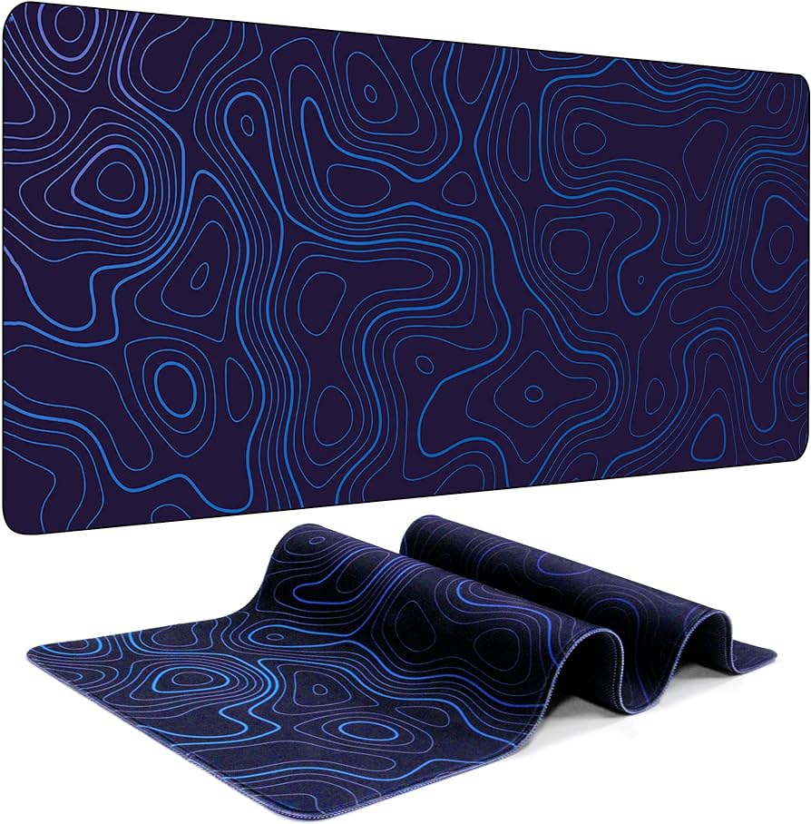 Photo 1 of ?7 Patterns 3 Sizes??1 Pack / 2 Pack?Gaming Mouse Pad Topographic Contour Extended Big Mouse Pad Large Desk Pad Long Computer Keyboard Mouse Mat Mousepad Office Desk Accessories Gifts - 35.5"L*15.8"W