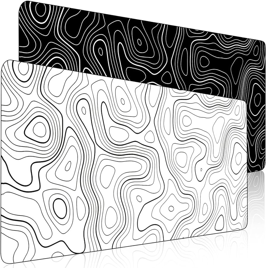 Photo 1 of ?7 Patterns 3 Sizes??2 Pack / 1 Pack?Gaming Mouse Pad Topographic Contour Large Mouse Pad for Desk Keyboard and Mouse Pad Desk Mat Computer Mat Protector Mat - 35.5"L*15.8"W