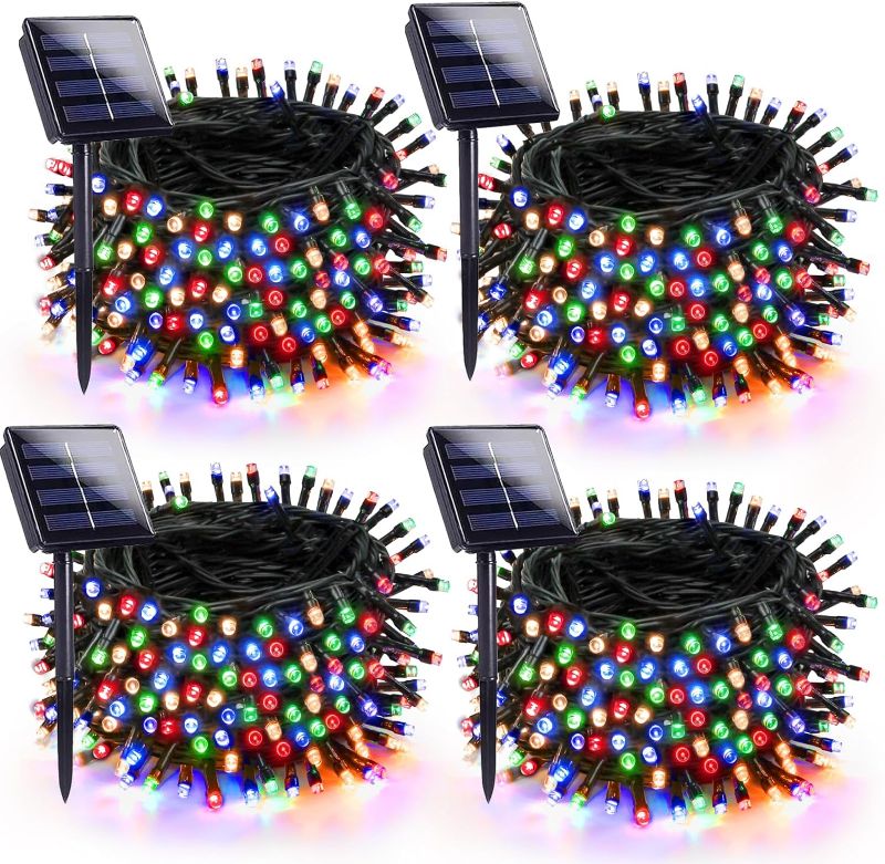 Photo 1 of 4-Pack 180FT Outdoor Waterproof Christmas Lights, 320 LED String Lights with 8 Modes for Xmas Party Garden Decor (Multicolor)
