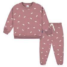 Photo 1 of 2-Piece Infant and Toddler Girls Birds Sweatshirt & Pant Set
3t