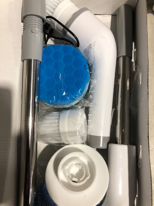 Photo 3 of * not functional * sold for parts * 
Electric Spin Scrubber, Upgraded Cordless Cleaning Brush with 8 Replaceable Cleaning Heads, Power Cleaning Tool Shower Scrubber f