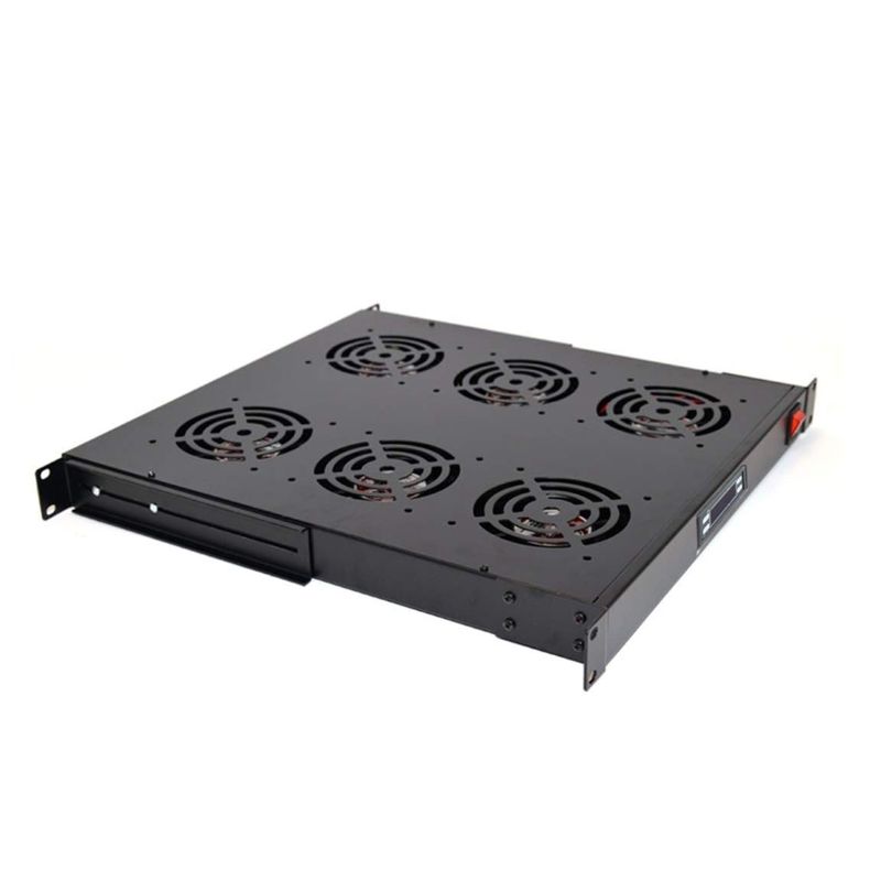 Photo 1 of ARES VISION 6 Cooling Fans for 19'' Wide Standard Server Cabinet/Rack with Thermostat Gauge(6 Fans w/Temp Sensor)