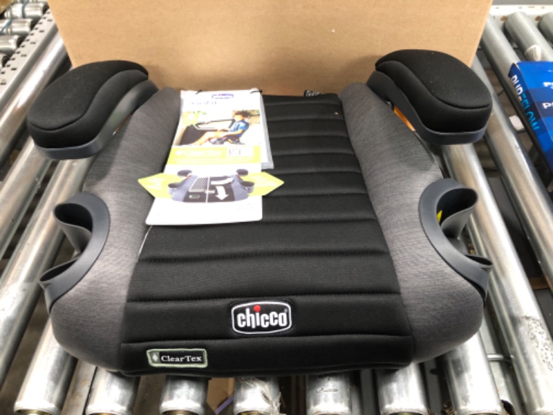 Photo 2 of Chicco GoFit ClearTex Backless Booster Car Seat - Shadow | Black Shadow GoFit with ClearTex No Chemicals