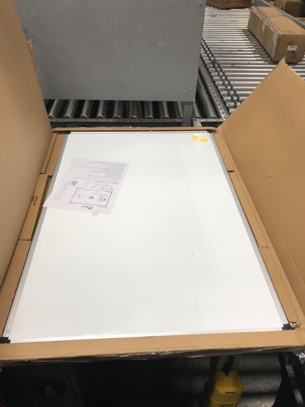 Photo 2 of XBoard Magnetic Dry Erase Board/Whiteboard, 36 X 24 Inches, Double Sided White Board,1 Dry Eraser & 3 Dry Erase Markers & 4 Push Pin Magnets 36" x 24"