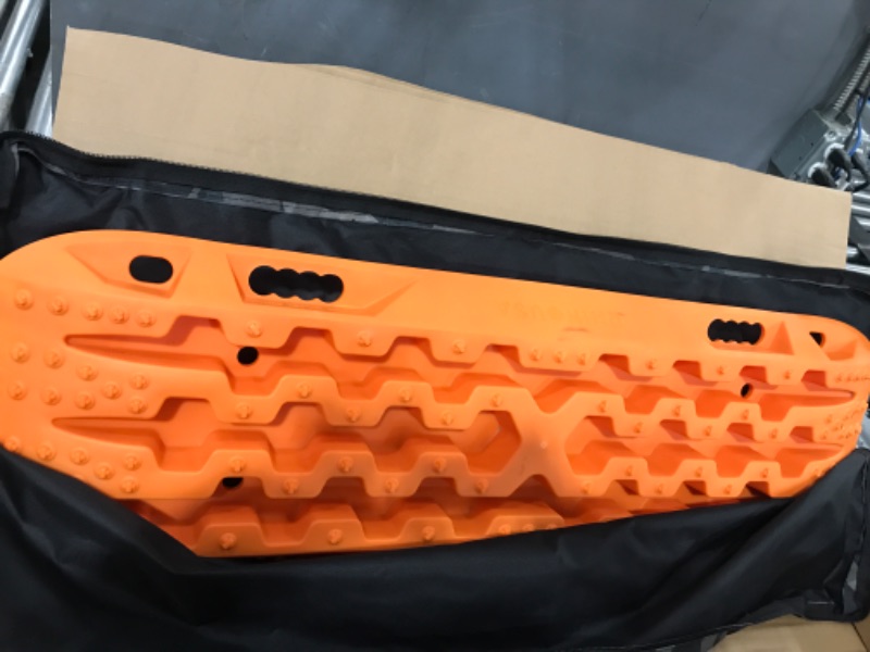 Photo 2 of Rhino USA Recovery Traction Boards (Orange) - Ultimate Offroad Tracks Board for 4x4 Vehicles - Best Off-Road Accessories for Sand, Mud & Snow - Heavy Duty Zipper Carry Bag Included