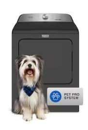 Photo 1 of Maytag Pet Pro 7-cu ft Steam Cycle Electric Dryer (Volcano Black)

