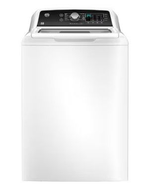 Photo 1 of GE 4.5-cu ft High Efficiency Agitator Top-Load Washer (White)
