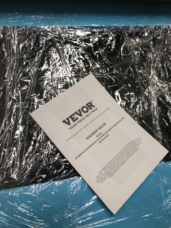 Photo 2 of VEVOR Shower Niche Ready for Tile 16" x 16" & 16" x 20", Triple Shelf Organizer, Square Corners Wall-inserted Niche Recessed, Sealed Protection Modern Soap Storage Niche for Shower Bathroom, Black 16x16''+16x20'' Triple Shelf