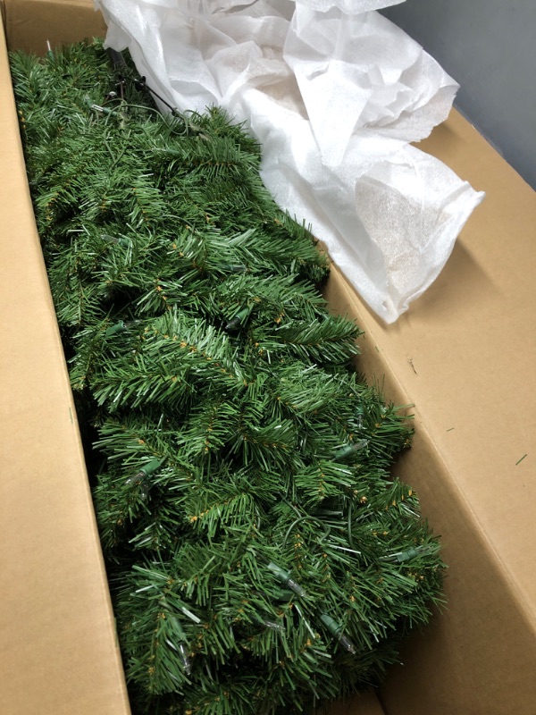 Photo 1 of [READ NOTES]
National Tree Company Pre-Lit Artificial Slim Christmas Tree, Green, North Valley Spruce, White Lights, Includes Stand, 7.5 Feet 7.5 ft