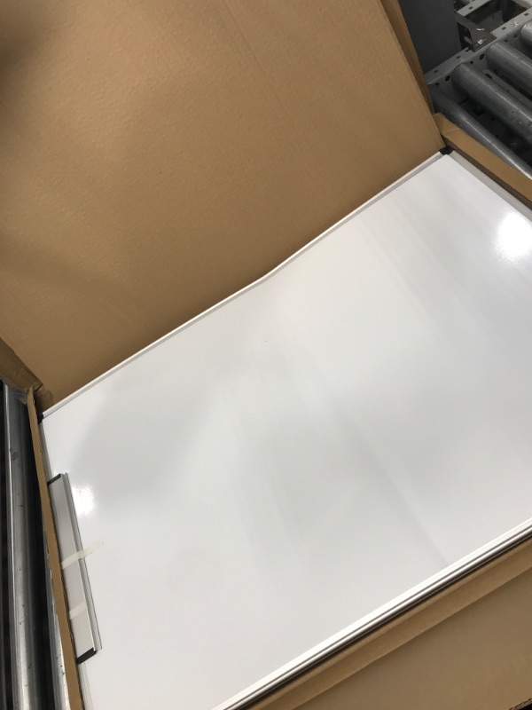 Photo 2 of XBoard Magnetic Dry Erase Board/Whiteboard, 36 X 24 Inches, Double Sided White Board,1 Dry Eraser & 3 Dry Erase Markers & 4 Push Pin Magnets 36" x 24"