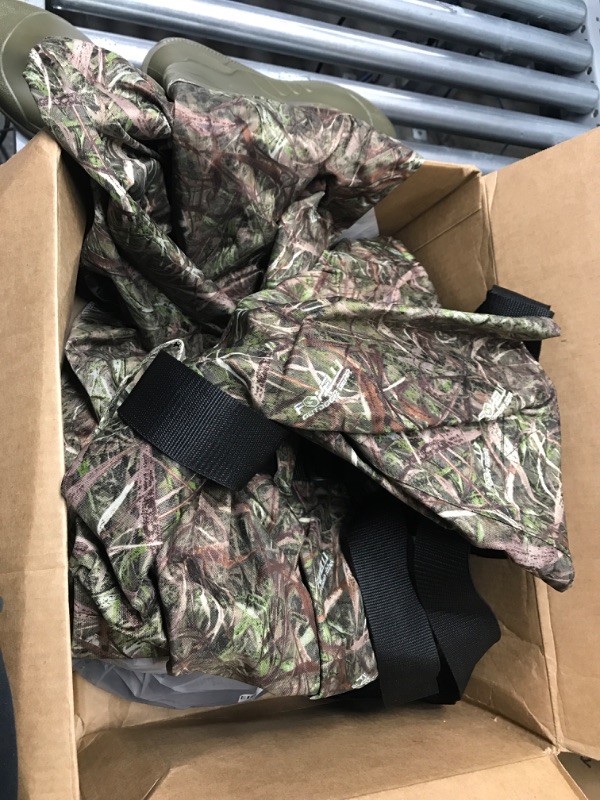 Photo 3 of Foxelli Chest Waders – Camo Hunting Fishing Waders for Men and Women with Boots, 2-ply Nylon/PVC Waterproof Bootfoot Waders 14 Camo