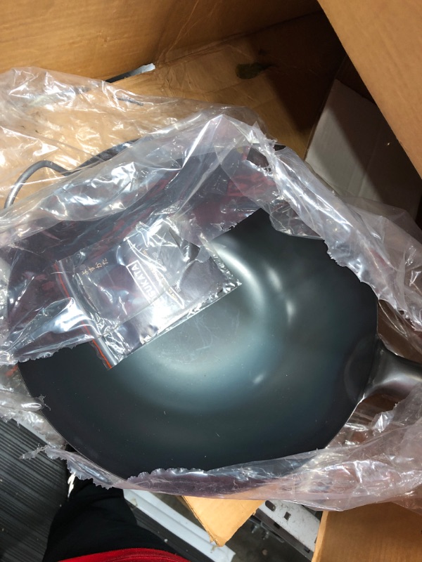 Photo 1 of **SEE NOTES**
YOSUKATA Carbon Steel Wok Pan – 13,5 “ Woks and Stir Fry Pans - Chinese Wok with Flat Bottom Pow Wok - Traditional Chinese Japanese Woks - Black Steel Wok 13.5" Black
