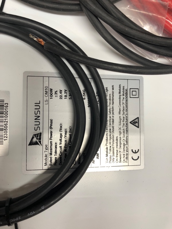 Photo 1 of SUNSUL 100W 12V Monocrystalline Solar Panel Kit, with 30A 12V/24V PWM Charge Controller for Outdoor RV Boat Trailer Camper Marine Off-Grid Home (100 Watt with Accessories)