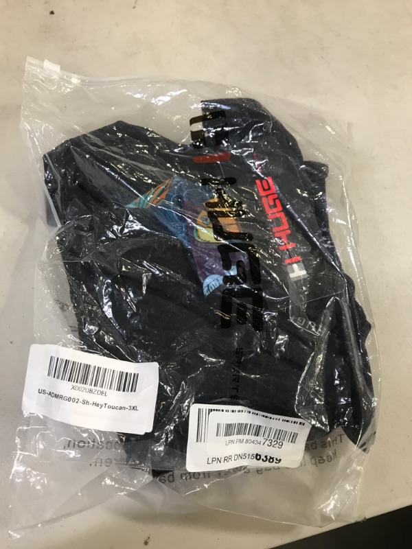 Photo 1 of ADOREISM Men's Quick-Dry UPF 50+ Sun Protection Short Sleeve Rash Guard Heytoucan SIZE 3XL