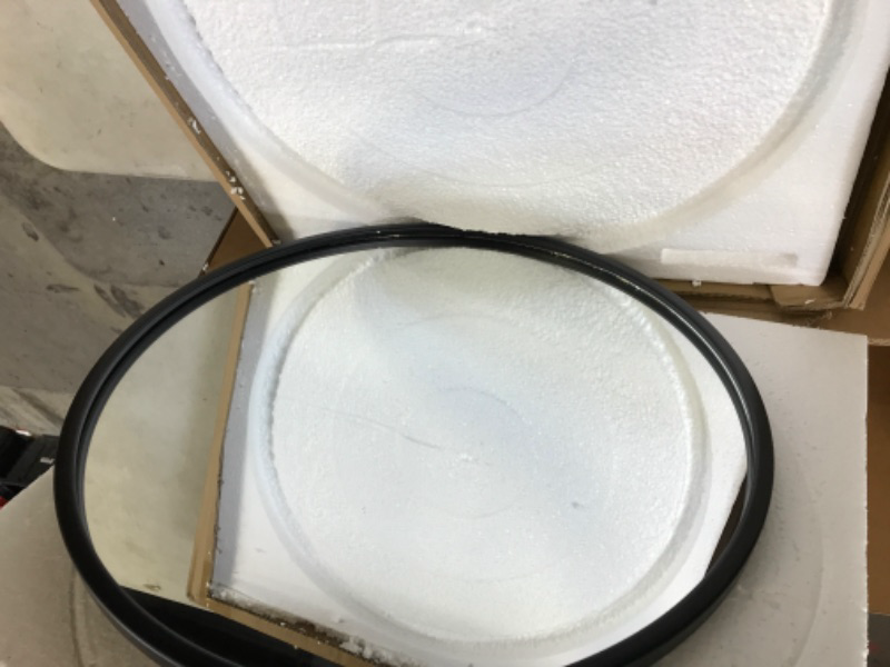 Photo 1 of 1st owned Round Wall Mirror Black 20 Inch -Circular Metal Framed Wall Mounted Mirror, Hanging Round Wall Mirror Modern Decorative for Entryway?Bathroom, Living Room, Bedroom