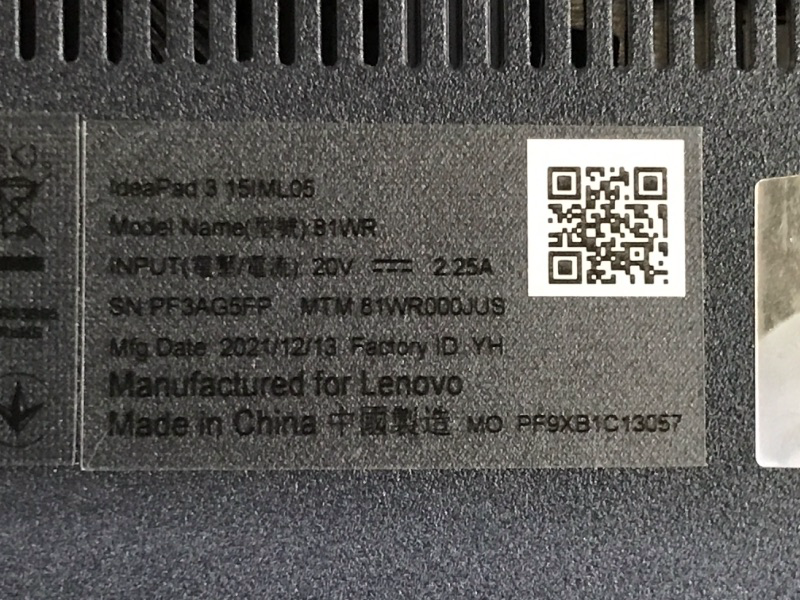 Photo 3 of Lenovo IdeaPad 3 15 Intel i5-10210U 8GB 512GB SSD 15.6-inch Touch Screen Laptop Windows 11

