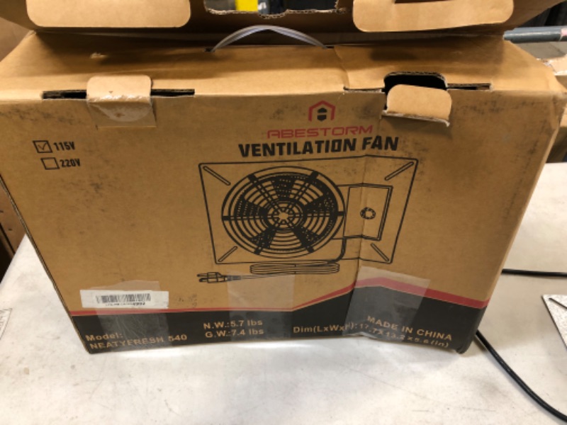 Photo 3 of Abestorm 540CFM IP-55 Rated Crawlspace Ventilation Fan with Humidistat & Thermostat, 8.7inch Basement Vent Fans with Isolation Mesh, Ventilator Fan for Crawl Space Basement Garage Attic Grow Tent