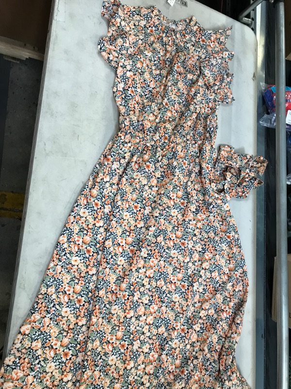 Photo 1 of floral orange dress size small 