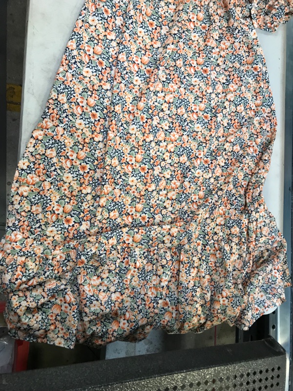 Photo 2 of floral orange dress size small 