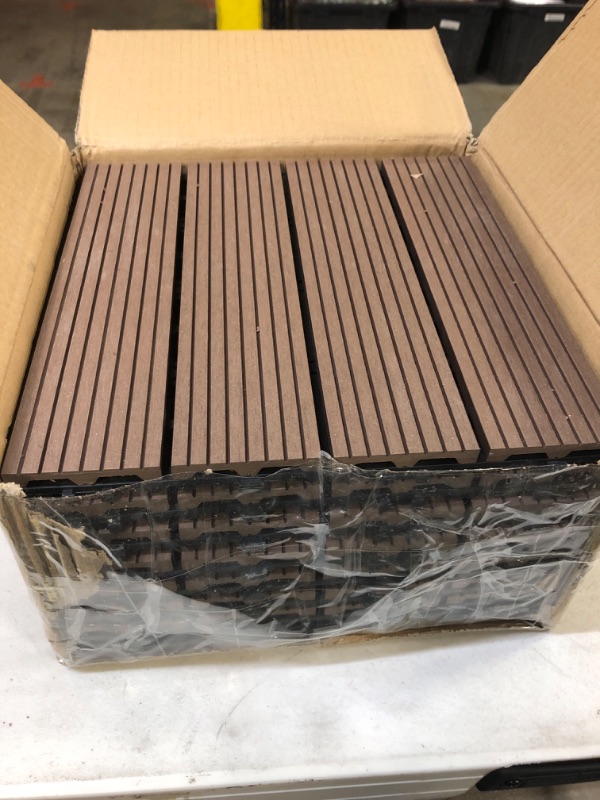 Photo 1 of 8 PACK 12" X 12" INTERLOCKING DECKING TILES 