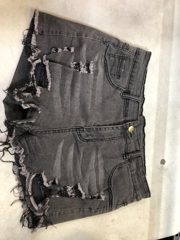 Photo 1 of black jean shorts size xl