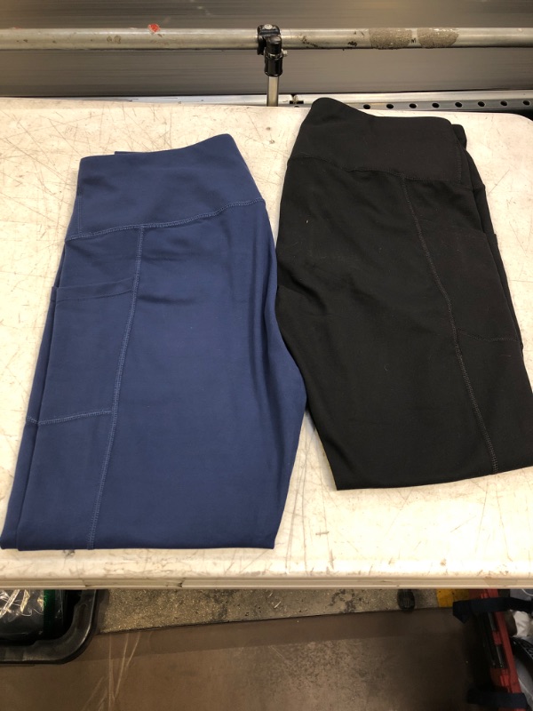 Photo 1 of XL-- 2 PACK LEGGINGS  WITH POCKETS BLUE/BLACK  