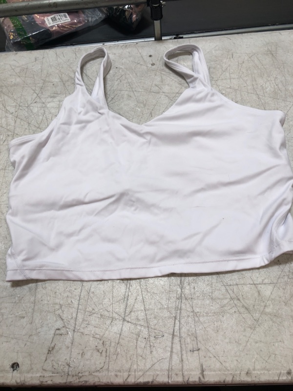 Photo 1 of 2XL -- WHITE SPORTS BRA 