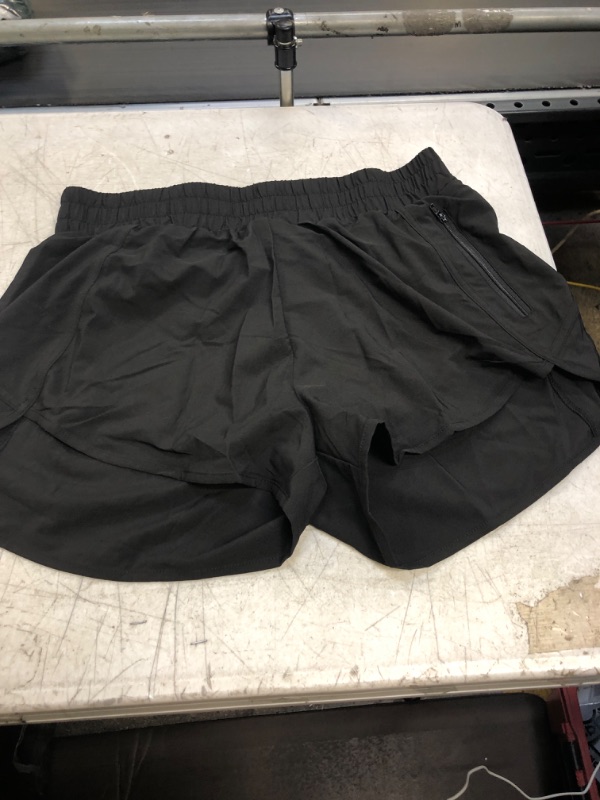 Photo 1 of LARGE  --  RUNNING SHORTS - BLACK 