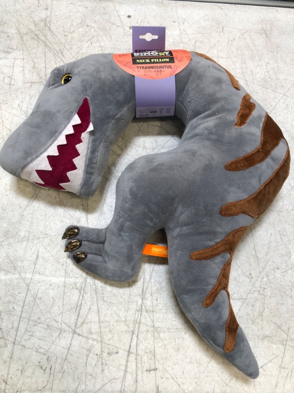 Photo 2 of HELLOPROM DINORY Dinosaur Neck Pillow, Tyranosaurus, Fit for Both Children and Adult Women, Cute Dinosaur Doll for Kids, Appropriate for Long Travel Within Airplane, Car, or Train