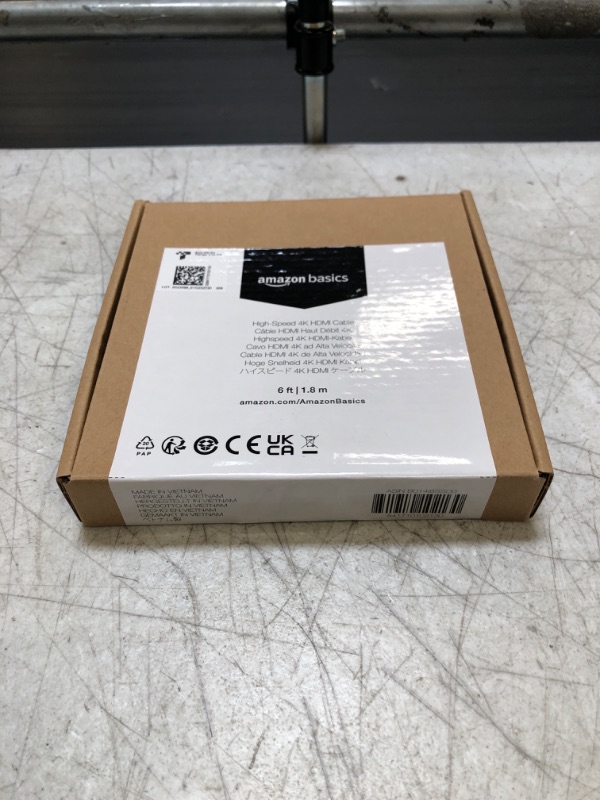 Photo 2 of Amazon Basics High-Speed HDMI Cable (18 Gbps, 4K/60Hz) - 6 Feet, Black 1 Black 6 Feet - Factory SEal