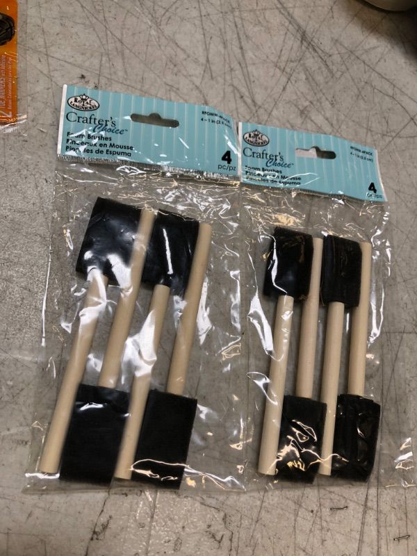 Photo 2 of 3-Pack - Royal Brush RFOMW-4P Foam Brush, 8 PCS TOTAL 