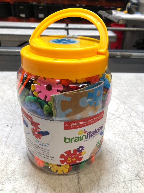 Photo 2 of  Brain Flakes 500 Piece Interlocking Plastic Disc Set - A Creative and Educational Alternative to Building Blocks - Tested for Children's Safety - A Great Stem Toy for Both Boys and Girls