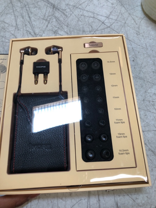 Photo 1 of 1MORE Triple Driver In-Ear Earphones Hi-Res Headphones with High Resolution, Bass Driven Sound, MEMS Mic, In-Line Remote, High Fidelity for Smartphones/PC/Tablet - Gold