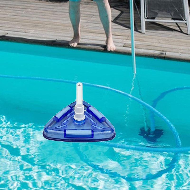 Photo 1 of Ronyme Transparent Triangular Pool Vacuum Head with Swivel Hose Connection,Bottom Brush