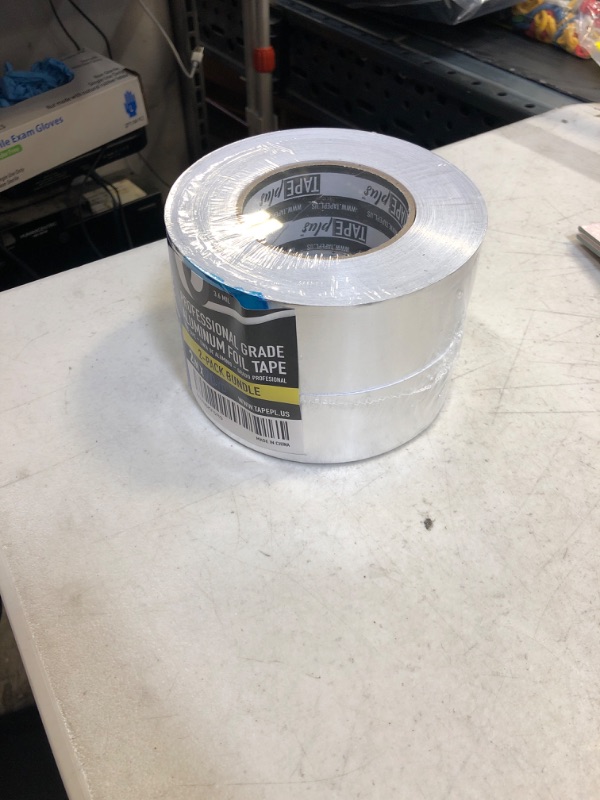 Photo 2 of 2 Pack -Professional Grade Aluminum Foil Tape - 2 Inch by 210 Feet (70 Yards) - Perfect for HVAC, Sealing & Patching Hot & Cold Air Ducts, Metal Repair, and Much More! 2 Inch - 2 Pack