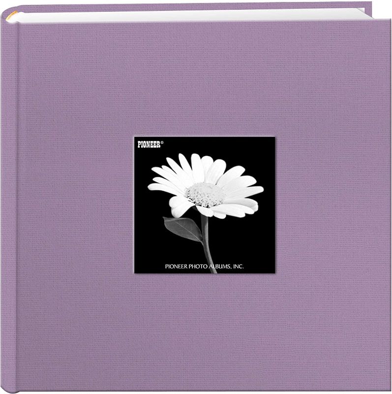 Photo 1 of Fabric Frame Cover Photo Album 200 Pockets Hold 4x6 Photos, Misty Lilac