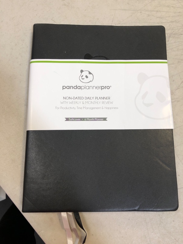 Photo 2 of Panda Planner Pro - Best Daily Planner for Happiness & Productivity - 8.5 x 11" Softcover - Undated Day Planner - Guaranteed to Get You Organized - Gratitude & Goals 6 Month Journal (Black)