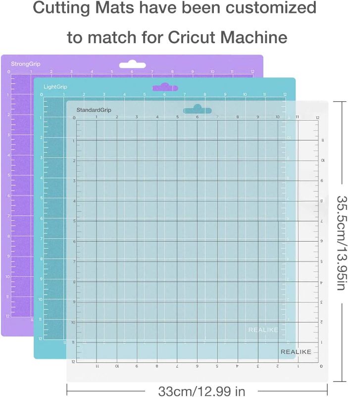 Photo 1 of 12x12 Cutting Mat for Cricut Maker 3/Maker/Explore 3/Air 2/Air/One(3 Mats), Gridded Adhesive Non-Slip Cut Mat for Crafts, Quilting, Sewing and All Arts (Variety)