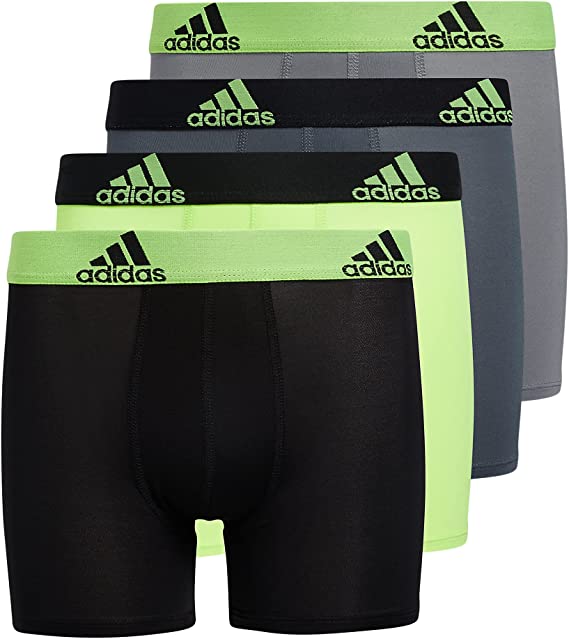 Photo 1 of adidas Kids-Boy's Performance Boxer Briefs Underwear (4-Pack), SIZE M 