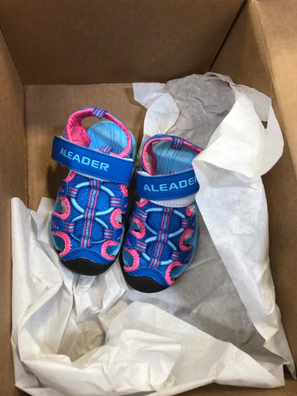 Photo 1 of ALEADER Kids Youth Sport Water Hiking Sandals (Toddler/Little Kid/Big Kid) 8 Toddler Royal Blue/Fushia