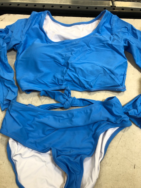 Photo 1 of 2 PCS BATHING SUIT BLUE SIZE LARGE