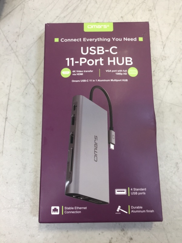 Photo 2 of Docking Station Triple Display USB-C Docking Station Dual Monitor Adapter Laptop Hub USB C to 2 HDMI 4K +VGA+Ethernet+100W Type C PD+4USB+Data for Dell/HP/Lenovo/MacBook Laptop Pro with Thunderbolt 3