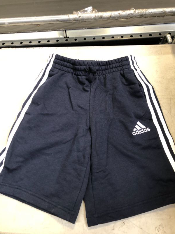 Photo 2 of adidas Men's Essentials French Terry 3-Stripes Shorts X-Small Long Legend Ink/White