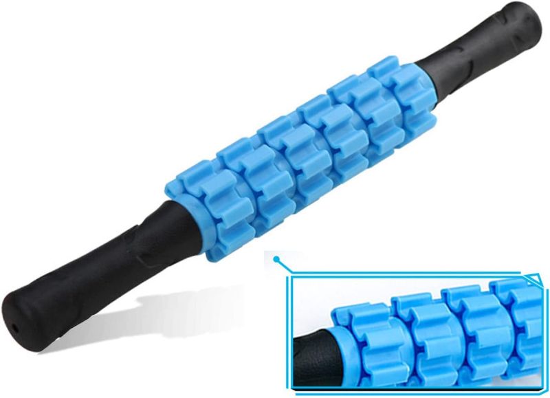 Photo 1 of  Muscle Roller Stick for Professional Athletes, Liposuction Massage Roller Stick for Exercise Runners, Handheld Roller Massager for Relief Muscle Soreness, Help Calf, Leg, Back Recovery (Blue)
Brand: airuich