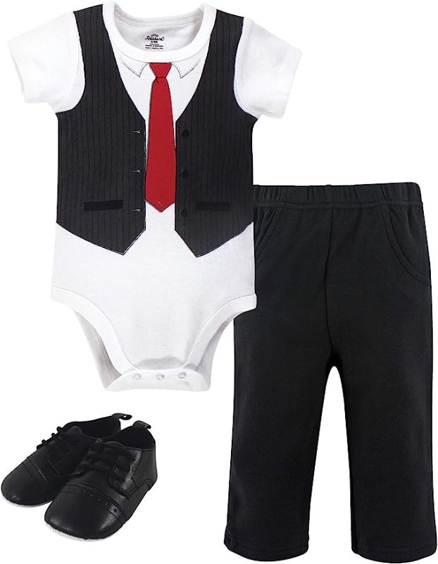 Photo 2 of Little Treasure Unisex Baby Cotton Bodysuit, Pant and Shoe Set, SIZEE 6-9 MONTHS 