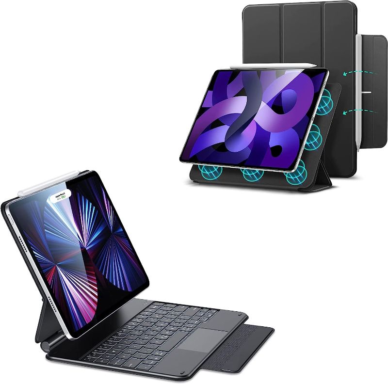 Photo 1 of ESR Rebound Magnetic Keyboard Case Rebound Magnetic Compatible with iPad Air 5th Generation Case (2022), iPad Air 4th Gen (2020), iPad Pro 11 (2018