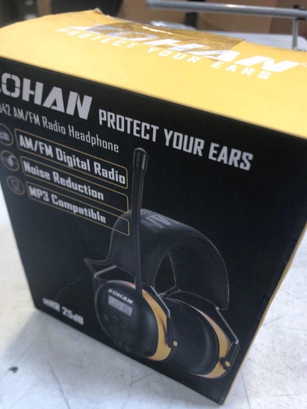 Photo 3 of ZOHAN EM042 AM/FM Radio Headphone with Digital Display, Ear Protection Noise Reduction Safety Ear Muffs, Ultra Comfortable Heari