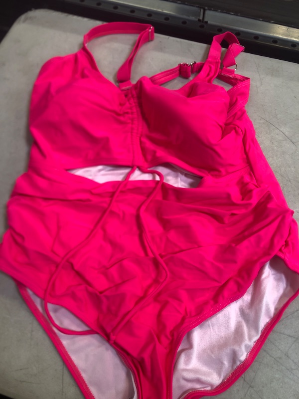 Photo 1 of BATHING SUIT SWIMWEAR 1 PC NEON PINK